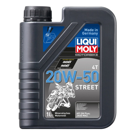 LIQUI MOLY STREET 4T MINERALINĖ VARIKLIO ALYVA 20W50 1L (6)