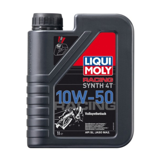 LIQUI MOLY MOTOCIKLŲ 4T LENKTYNIŲ SINTETINĖ VARIKLIŲ ALYVA 10W50 1L (6)