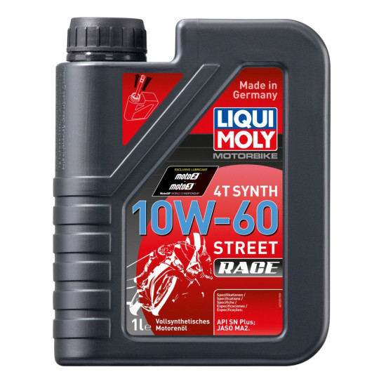 LIQUI MOLY MOTOCIKLŲ 4T LENKTYNIŲ SINTETINĖ VARIKLIŲ ALYVA 10W60 1L (6)