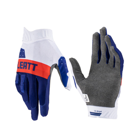 LEATT (2023) gloves MOTO 1.5 GRIPR GLOVE ROYAL color navy/white/red size XXL