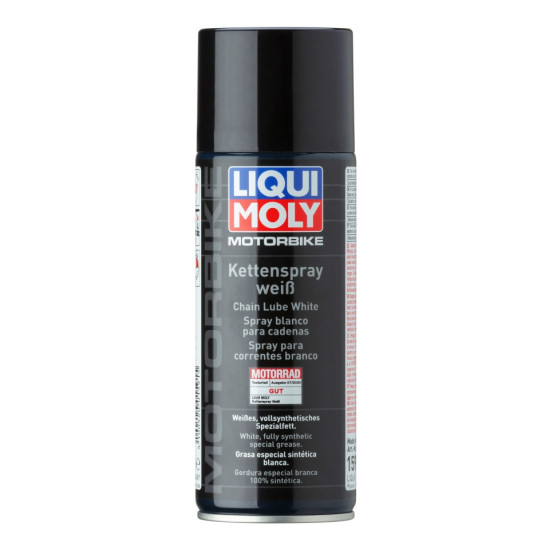 LIQUI MOLY MOTORBIKE WHITE SYNTHETIC CHAIN GREASE 0.4L (12)