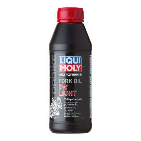 LIQUI MOLY ŠAKIŲ ALYVA TELESKOPAMS / AMORTIZATORIAMS / PAKABA MOTOCIKLŲ ŠAKIŲ ALYVA 5W LIGHT 0,5L (6) (PAGAL UŽSAKYMĄ)