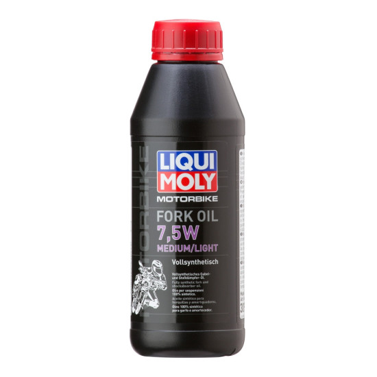 LIQUI MOLY OIL FOR TELESCOPES / SHOCK ABSORBERS / SUSPENSION MOTORBIKE FORK OIL 7.5W MEDIUM / LIGHT 0.5L (6)