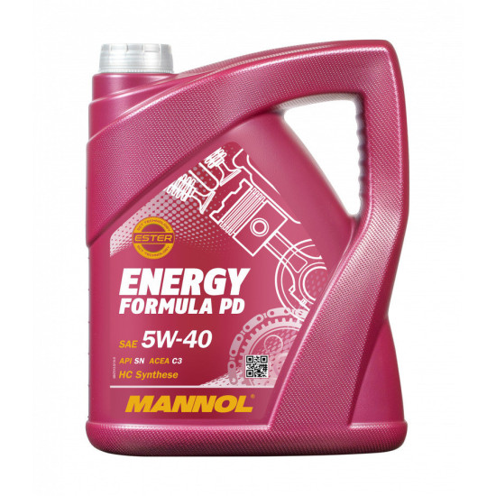 „MANNOL“ automobilio variklio alyva 5W40 „Energy Formula PD“, 5 litrai (7913) (sintetinė)