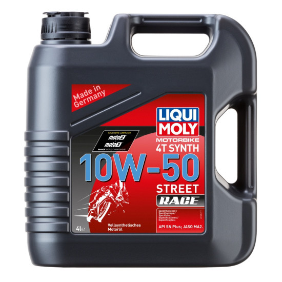 LIQUI MOLY MOTORBIKE 4T SYNTHETIC ENGINE OIL 10W50 RACE 4L (4)