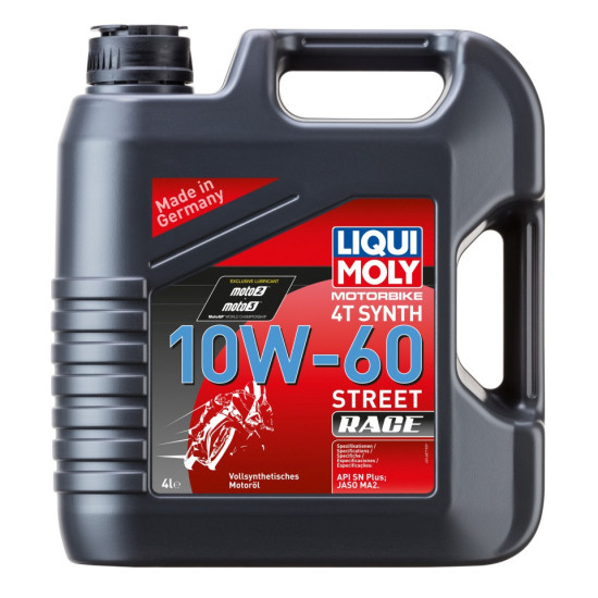 LIQUI MOLY SINTETINĖ MOTOCIKLŲ 4T VARIKLIŲ ALYVA 10W60 RACE 4L (4)