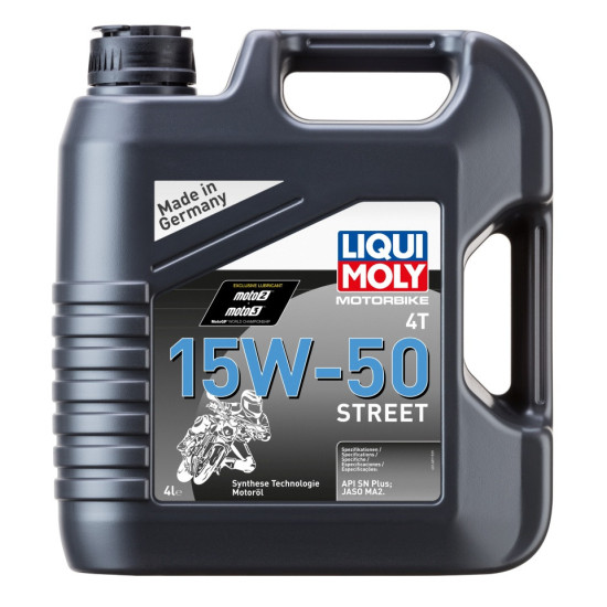 LIQUI MOLY MOTOCIKLŲ 4T VARIKLIO ALYVA 15W50 STREET 4L (4)