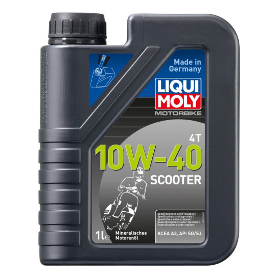 LIQUI MOLY MOTORBIKE 4T MINERAL ENGINE OIL 10W40 SCOOTER 1L (6)