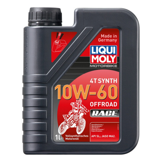 LIQUI MOLY MOTORBIKE 4T SYNTHETIC ENGINE OIL 10W60 OFFROAD RACE 1L (6)