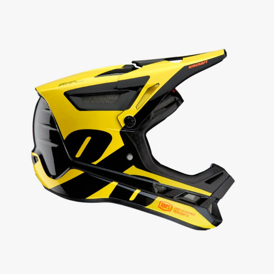 100 PERCENT PROMOTION MTB CYCLING HELMET AIRCRAFT COMPOSITE LTD NEON YELLOW COLOR BLACK / YELLOW SIZE M (57-58 CM)