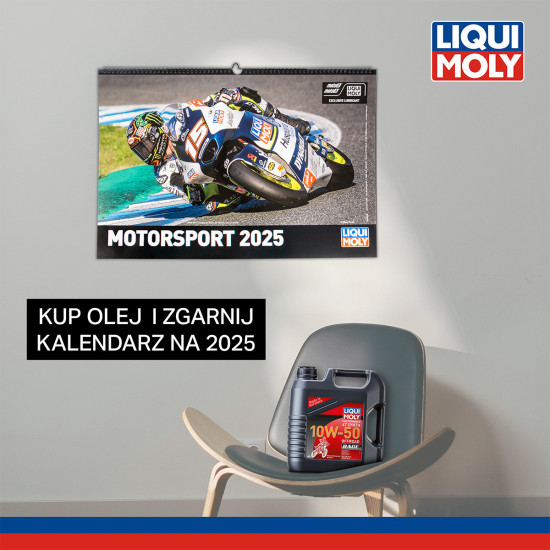 LIQUI MOLY MOTORBIKE 4T SYNTHETIC ENGINE OIL 10W50 OFFROAD RACE 4L (4) + CALENDAR 2025
