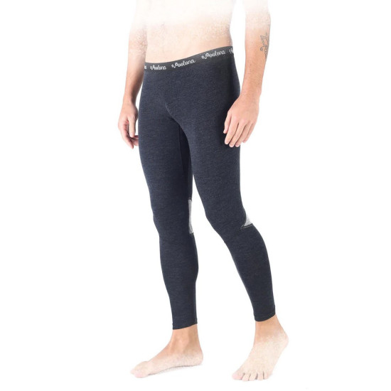VYRIŠKI WOOLONA PATCH TERMOAKTYVŪS APATINIAI DRABUŽIAI (KELNĖS) (100 % MERINO VILNA) JUODA SPALVA XL DYDIS