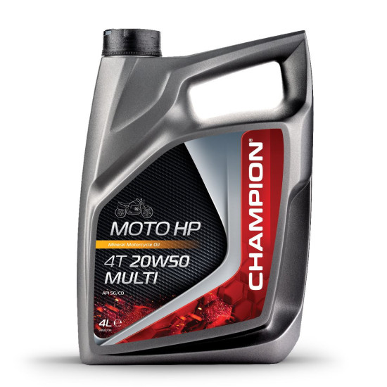 CHAMPION MOTOR OIL MOTO HP 4T 20W50 MULTI 4L MA2 MINERAL (AKC)