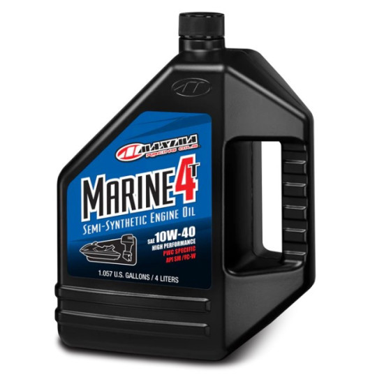 MAXIMA RACING OILS SEMI-SYNTHETIC MOTOR OIL FOR WATERSCRAPERS, BOATS AND OUTBOARD ENGINES MARINE 4T SYN BLEND 10W40 4 LI