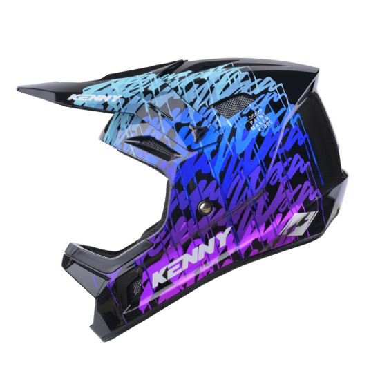 KENNY RACING MTB CYCLING HELMET DECADE GRAPHIC LUNIS BLACK COLOR BLACK SIZE M (MIPS)