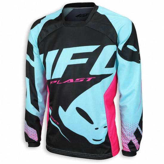 UFO T-shirt SEQUENCE MADE IN ITALY color black/blue/pink size XL