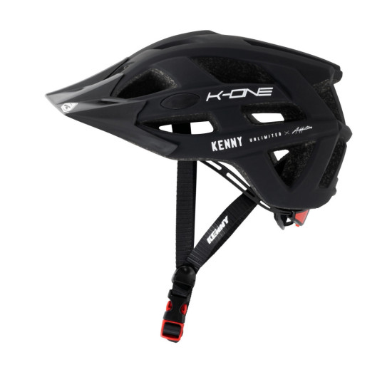 KENNY RACING MTB DVIRAČIŲ ŠALMAS, MODELIS K-ONE JUODAS, SPALVA JUODA / BALTA, DYDIS S / M