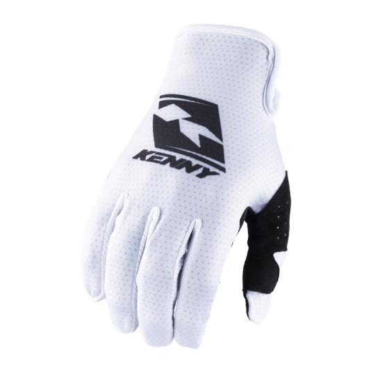 KENNY RACING CROSS / ENDURO / MTB CYCLING GLOVES MODEL RACE WHITE COLOUR WHITE / BLACK SIZE S