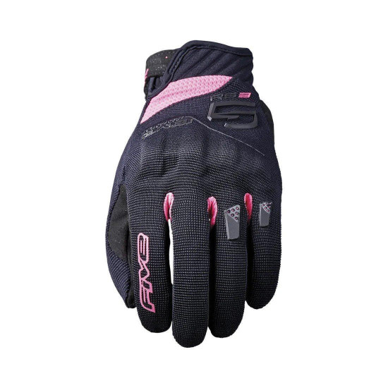 FIVE GLOVES WOMEN'S TEXTILE GLOVES RS3 EVO WOMAN COLOR BLACK / FLUO PINK SIZE 5 (XS)