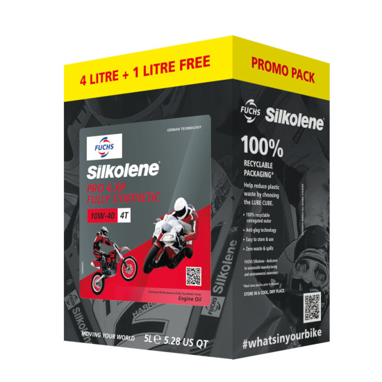 SILKOLENE FUCHS ENGINE OIL 100% SYNTHETIC ESTER PRO 4 XP 10W40 5L (4L + 1L FREE)