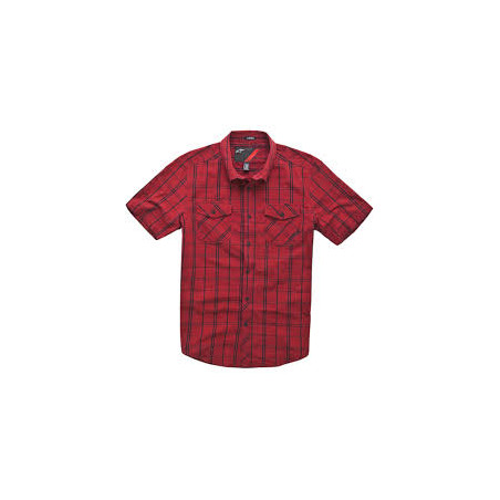 ALPINESTARS marškinėliai su apykakle S/S SHIRT spalva raudona dydis S
