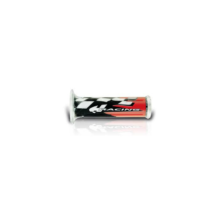 HARRI'S GRIPS 0187-HRR RACING (120MM / 22MM) WITH HOLE COLOR BLACK / WHITE / RED (2017)