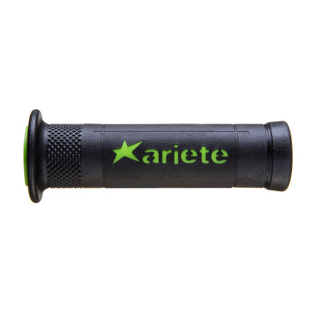ARIETE ROAD GRIPS ARIRAM WITH HOLE (120 MM) COLOUR BLACK GREEN (12)