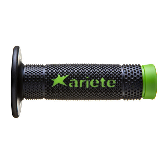 ARIETE OFF ROAD GRIPS VULCAN WITHOUT HOLE (115 MM) COLOUR BLACK GREEN (12)