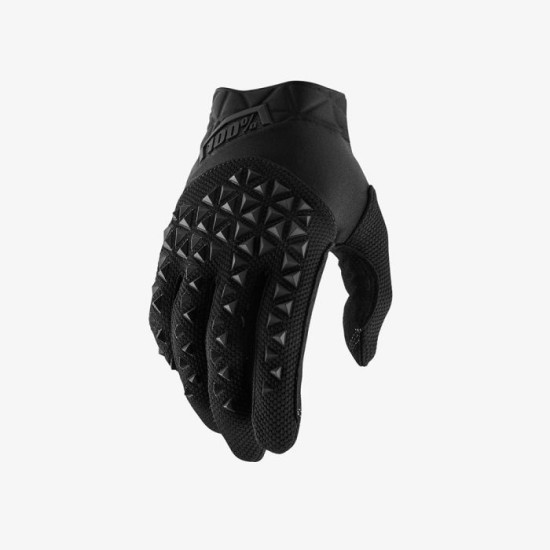 100 PERCENT CROSS / ENDURO / MTB PIRŠTINĖS AIRMATIC JUODOS / ANGLIES SPALVOS JUODA DYDIS M - SPECIALUS PASIŪLYMAS
