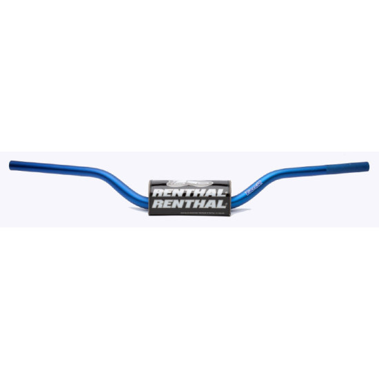 RENTHAL HANDLEBAR 1.1/8 INCH (28.6MM) MX FATBAR HANDLEBAR RC HIGH BLUE WITH SPONGE