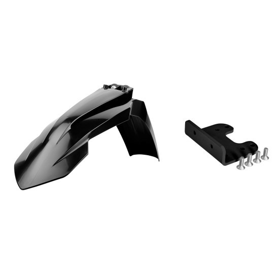 POLISPORT FRONT FENDER WITH ADAPTER SX / SXF '07-'12 EXC / EXCF '08-'13 BLACK