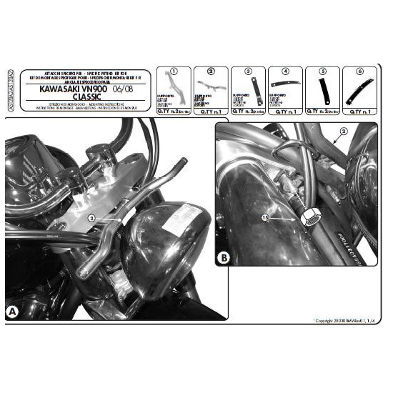 KAPPA KAWASAKI WINDSCREEN MOUNT