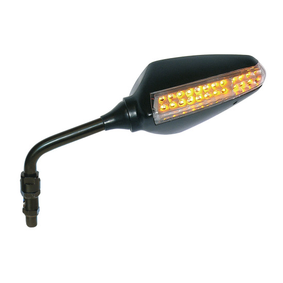 FAR UNIVERSAL LEFT MIRROR WITH LED TURN LIGHT, BLACK (SET FOR FAR 6886)