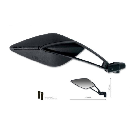 FAR MIRROR LEFT VIPER NO. 8 BLACK (M10X1.25 LEFT+RIGHT)