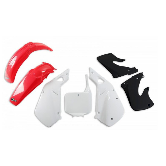 UFO PLASTIKINIS RINKINYS HONDA CR 125 '98-'99, CR 250 '97-'99 OEM SPALVA (RAUDONA/BALTA) (HO094E999)