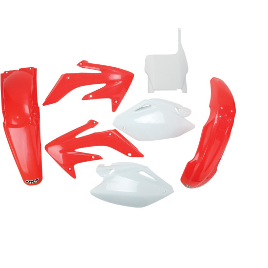 UFO PLASTIKINIŲ DALIŲ RINKINYS HONDA CRF 250R '04-'05 OEM SPALVA (RAUDONA/BALTA) (HO104E999)