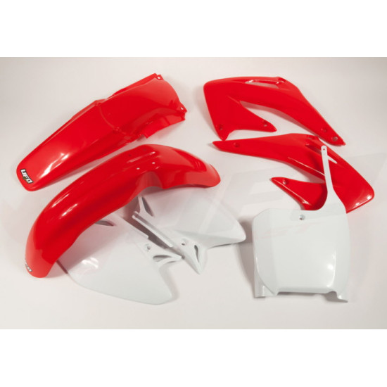 UFO PLASTIC SET HONDA CRF 450 R '02-'03 OEM COLOR (RED/WHITE) (HO106E999)