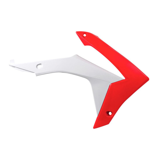 RACETECH (RTECH) RADIATOR GUARDS HONDA CRF 450R '13-16, CRF 250R '14-17 OEM COLOR WHITE RED (CVCRFRSBN13) (HO04657999)