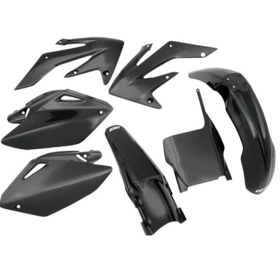 UFO PLASTIC SET HONDA CRF 250R '11-'13, CRF 450R '11-'12 BLACK (HO114E001)