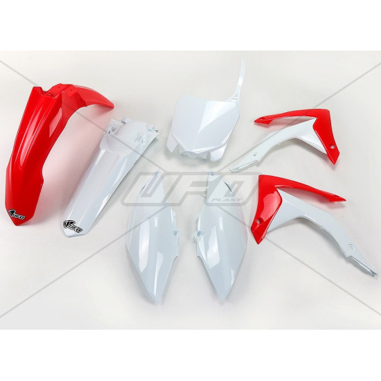UFO PLASTIKINIŲ DALIŲ RINKINYS HONDA CRF 450R '13-'16, CRF 250R '14-'17, ORIGINALI SPALVA (RAUDONA/BALTA) (HO116E999)