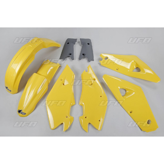 UFO PLASTIKINIŲ DALIŲ RINKINYS HUSQVARNA 2T '00-'04, 4T '02-'04, ORIGINALI SPALVA (GELTONA / GRAFITO) (HU600E999)