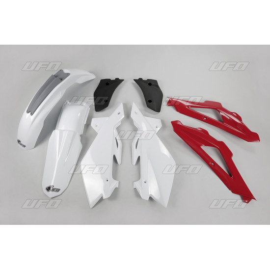 UFO PLASTIKINIŲ DALIŲ RINKINYS HUSQVARNA CR 2T '06-'08 OEM SPALVA '07-'08 (BALTA / RAUDONA / JUODA) (HU605E999)