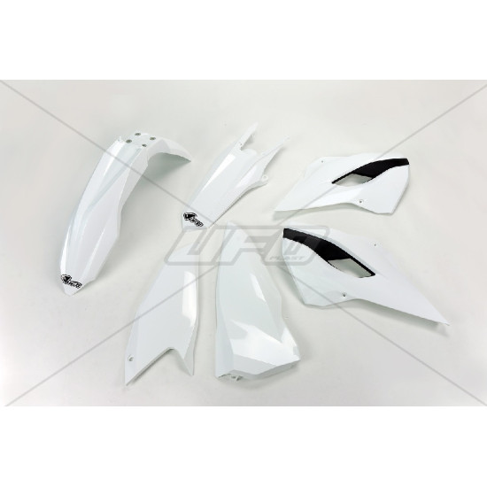UFO PLASTIC SET HUSQVARNA TE / FE 125 / 250 / 300 / 350 / 450 '14 OEM COLOR (WHITE) (HU614E999)