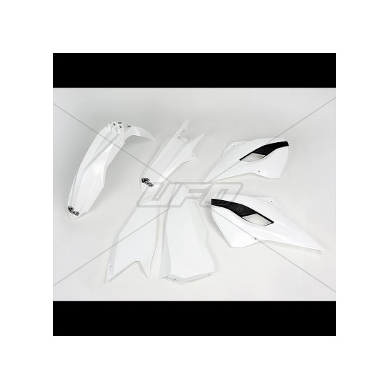 UFO PLASTIKINIS RINKINYS HUSQVARNA TE / FE 125 / 250 / 300 / 350 / 450 '15-'16 BALTA SPALVA (HU615E041)