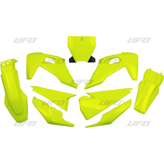 UFO PLASTIC SET HUSQVARNA TC 125 / 250 '19-'22, FC 250 / 350 / 450 '19-'22 COLOR YELLOW FLUO (HU622DFLU)