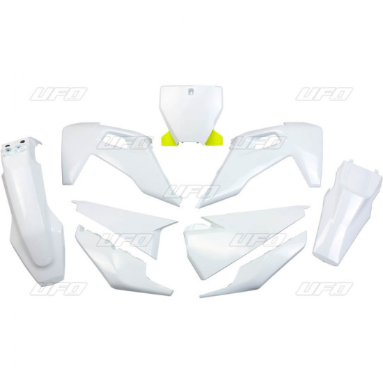UFO PLASTIC SET HUSQVARNA TC 125 / 250 '19-'22, FC 250 / 350 / 450 '19-'22 COLOR WHITE (HU622E041)