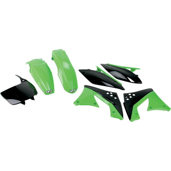 UFO PLASTIC SET KAWASAKI KXF 250 '10-'11 OEM COLOR (GREEN/BLACK) (KA215E999)