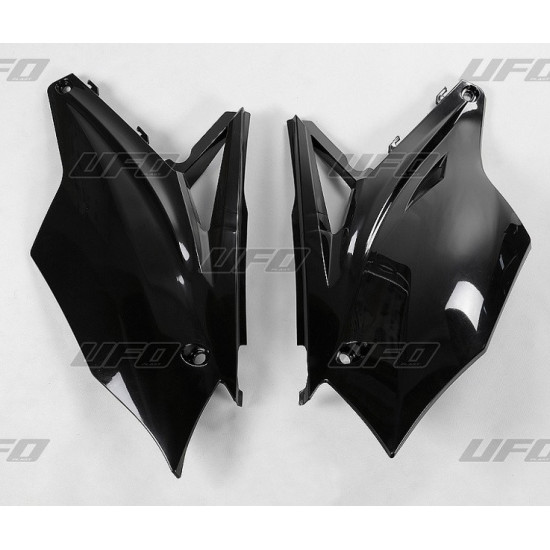 UFO GALINĖS ŠONINĖS DANGTELIO PANELĖS KAWASAKI KXF 250 '17-'20, KXF 450 '16-'18, JUODOS