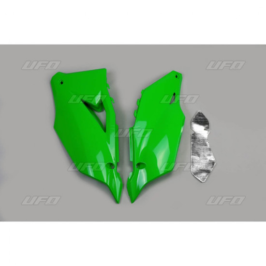 UFO GALINĖS ŠONINĖS DANGTELIO DANGTELIO DANGTELIS KAWASAKI KXF 450 '19-'23, KXF 250 '21-'24, ŽALIA SPALVA