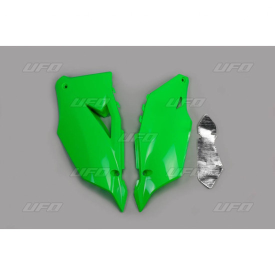 UFO REAR SIDE PANELS KAWASAKI KXF 450 '19-'23, KXF 250 '21-'24 COLOR FLUO GREEN